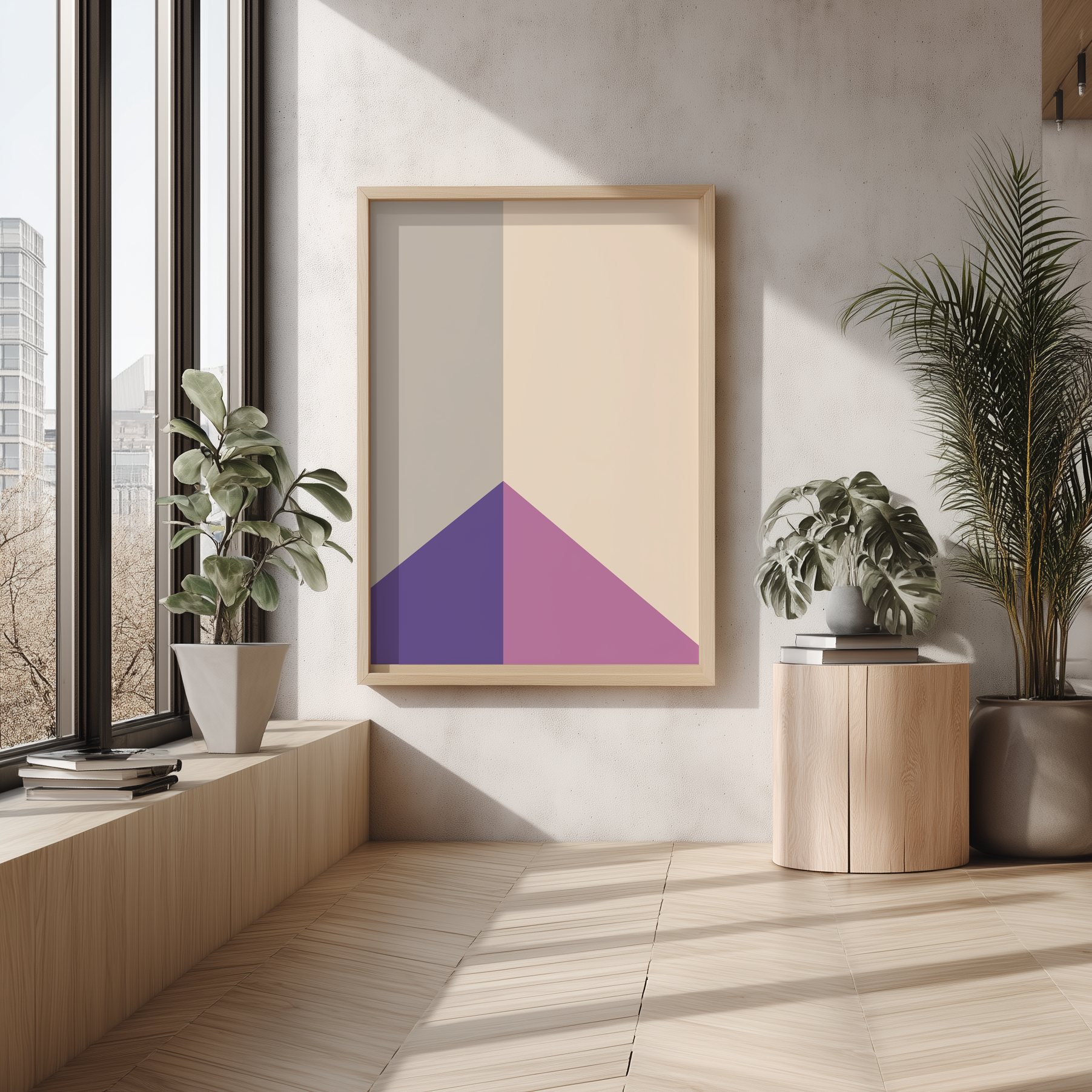 Wandbild Color Contruct Soft Contrast Poster Colorful Artwork, minimalistisches modernes Design, ideal für stilvolle Raumgestaltung.